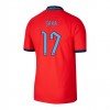Camiseta de fútbol Inglaterra SAKA 17 2ª equipación Copa Mundo 2022 Camiseta de fútbol Inglaterra SAKA 17 2ª equipación Copa Mundo 2022
